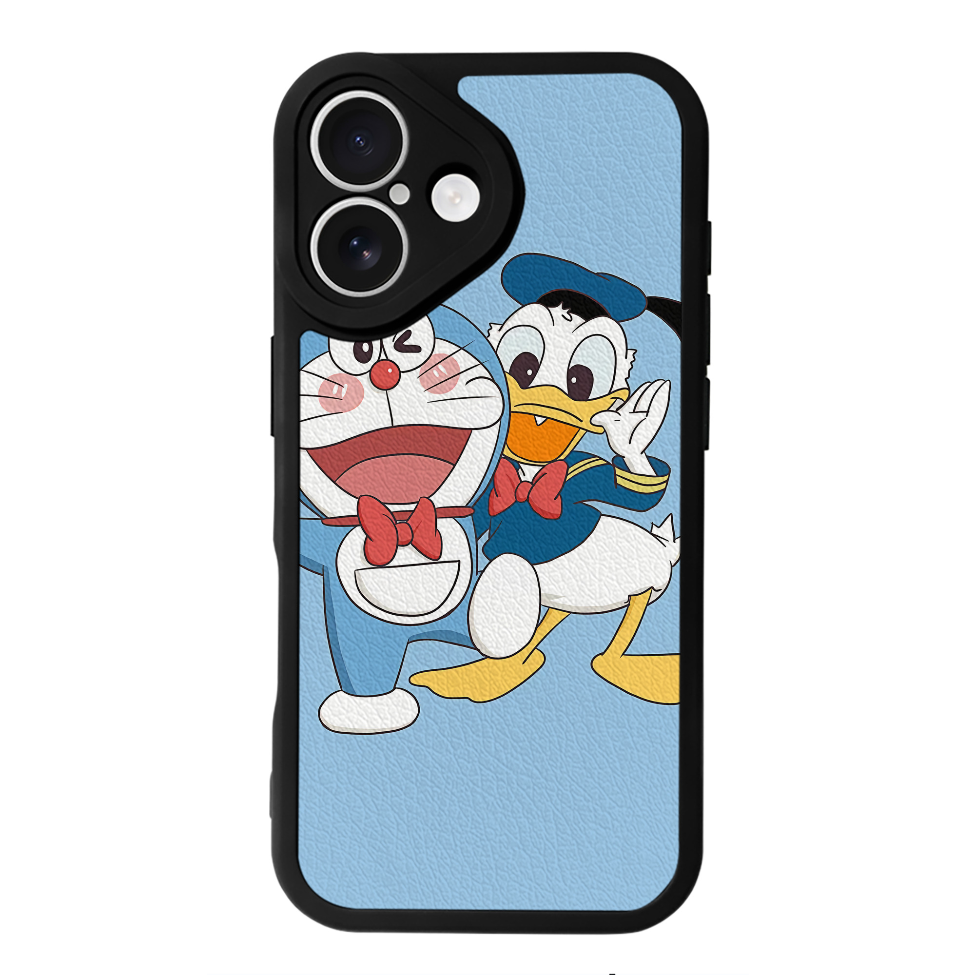 （画像用） ドラえもん Doraemon 【iPhone 16シリーズ対応】シリコンスマホケース（レザー調） 材質：シリコン